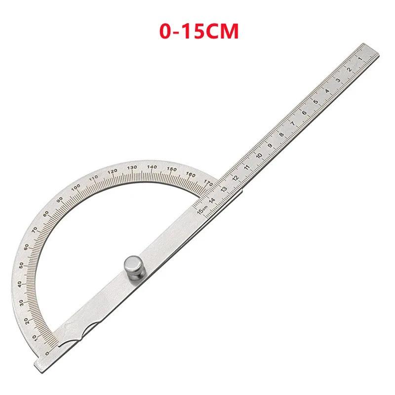 Stainless Steel Angle Meter Protractor with Metal Finder 180 Degree Goniometer for Woodworking Measurement Tool
