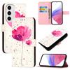 For Samsung Galaxy S24 FE Leather Case Pattern Printing Wallet Stand Mobile Cover with Strap