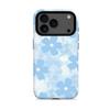 Coque de téléphone magnétique 2-en-1 Apple 17PRO Fleur Bleue pour 17AIR et 17PROM, Design Fraise Givrée