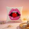 Bold Vintage Red Lips Cushion Cover Comfortable Durable Pillow Cover MultiScene for Home Office Car Sofa
