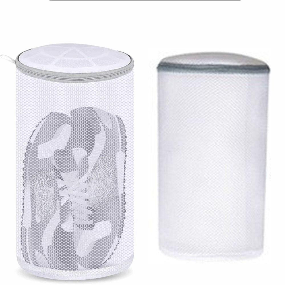 Strong Non-Woven Fabric Shoes Wash Bag Mesh Durable Net Pocket with Zipper Washing Laundry Bag Gym Shoes