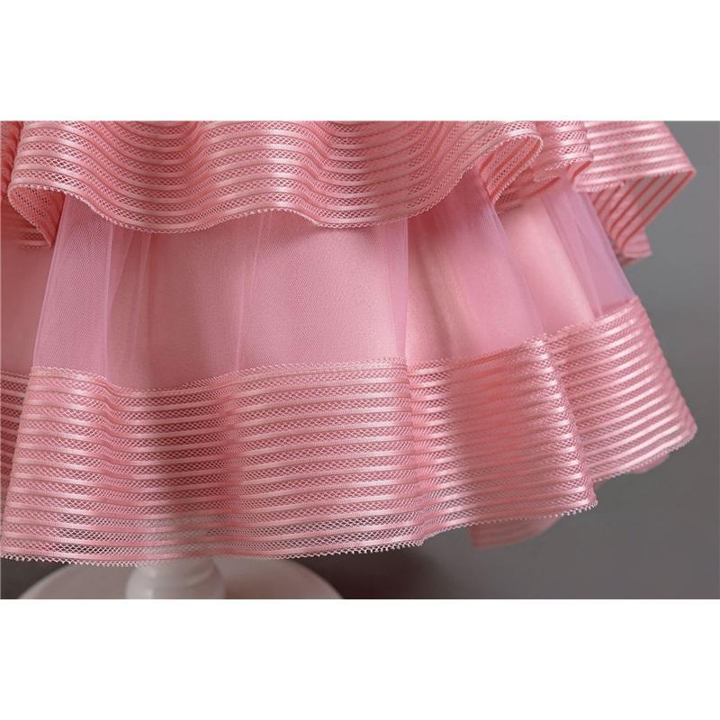 Toddler Princess Dress With Tail Puff Sleeve Elegant Party Dress For Girls Party Gown Wedding Dress For Girls Special Occasion Dress