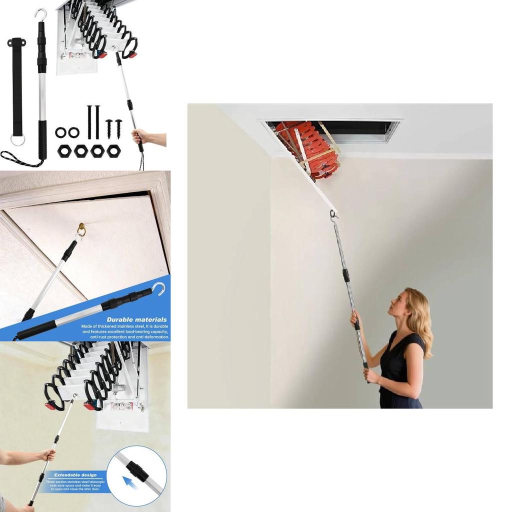 Metal Loft Drop Down Rope Set With Stainless Steel Hardware For Attic Access
