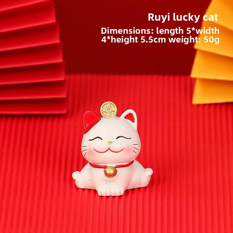 Cute Mobile Phone Stand Decoration Cute Maneki Neko Resin Office DeskCute Gift Decoration