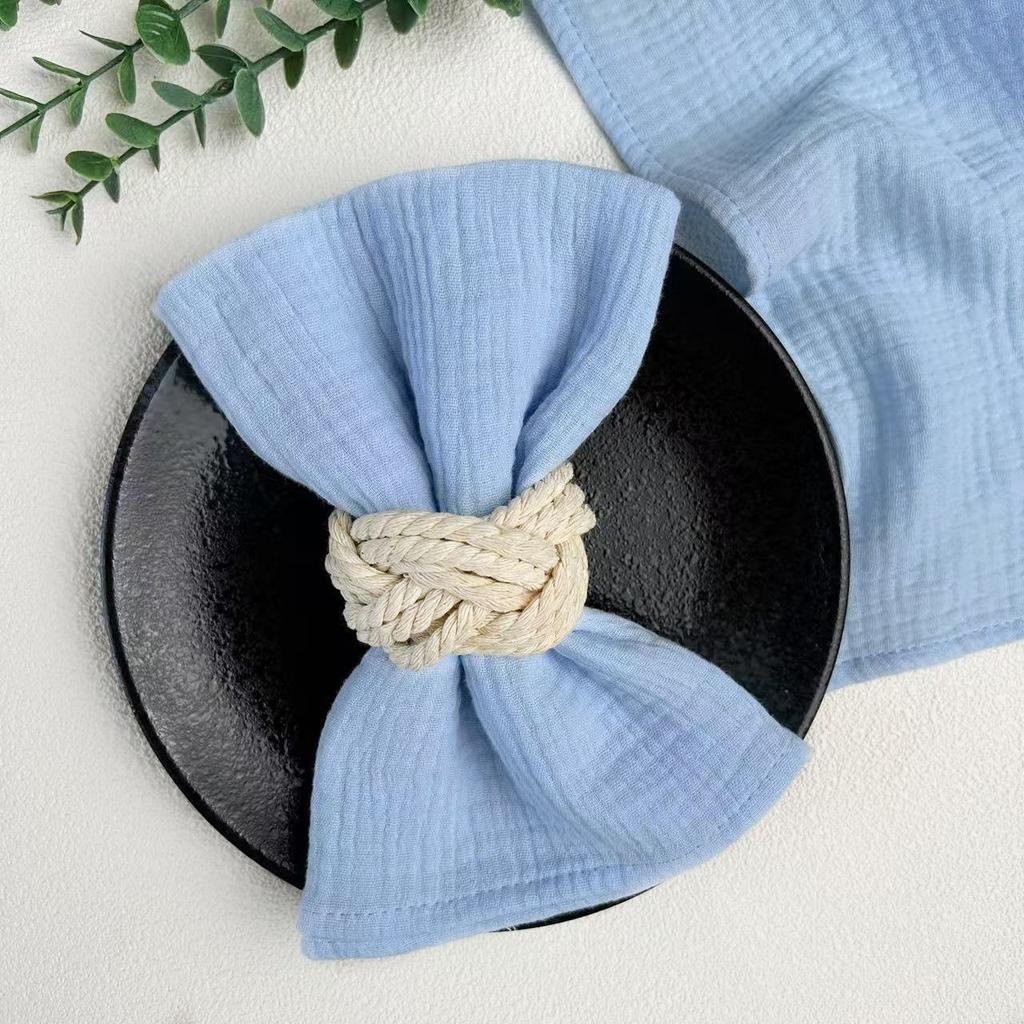 10Pcs 40x40cm Cloth Napkins Pure Cotton Gauze Napkin Handkerchief Cheesecloth Vintage Picnic Party Wedding Table Decoration