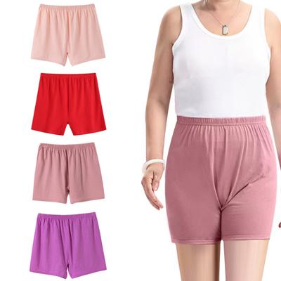 Seniors Women Cotton Underwear Loose Soft Boxer Briefs High-Waisted Boyshorts Panties