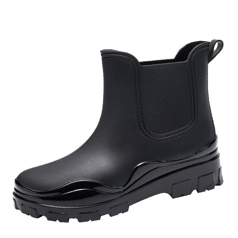 Short rain shoes, women wear non-slip water shoes to keep warm, student rubber shoes, rain boots are fashionable