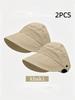 Womens Breathable Wide Brim Sun Hat With Open Top For Ponytail Summer Foldable Packable