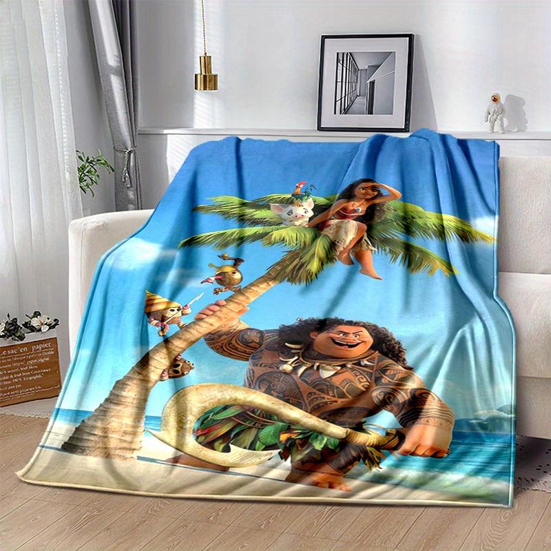 1 Stück, Moanas Abenteuer: Tropische Palmenbaum-Decke Perfekt für Heimdekoration, Sofabezug, Outdoor-Decken, Geschenke, Überwurf