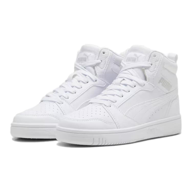 Puma Rebound V6 Casual Retro Shock Absorption Mid-Top Kids Sneakers Kids Sneakers White 393831-05