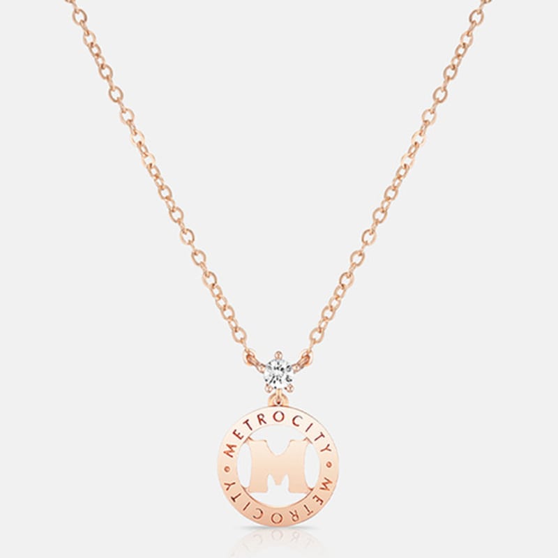 METROCITY JEWELRY M Basic Sterling Silver Rose Necklace A241SN9174RPA