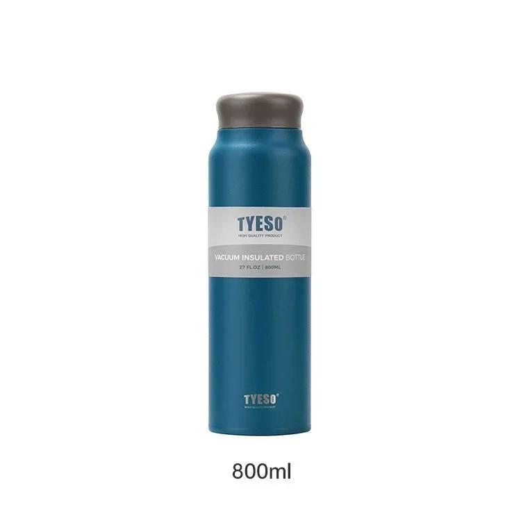 

TYESO Stainless Steel Insulated Cups Coffee Thermos Cups Portable Large Capacity Home Office Travel Water Cup Drinking Utensil 800ML синий