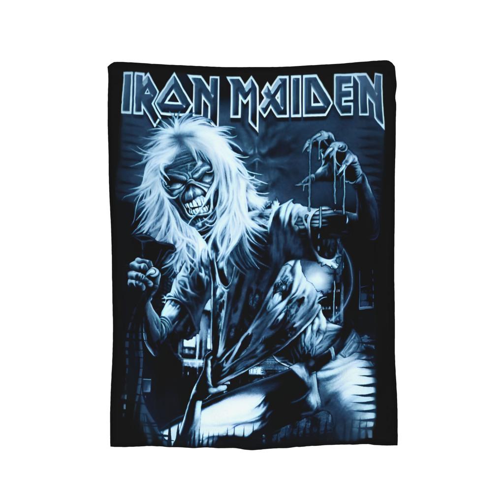 The Son Skeleton 7th Horn I-Iron M-Maidens Blankets Heavy Metal Wool Throw Blankets Summer Air Conditioning Portable Bedspread