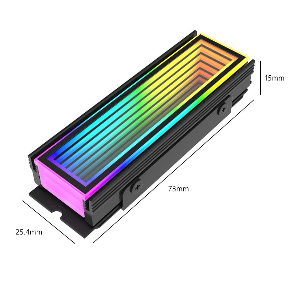 5V 3Pin ARGB AURA Sync NVME M2 2280 Solid State Drive Radiator M.2 SSD Hard Disk Heatsink Cooler Aluminum Heat Sink Cooling Vest