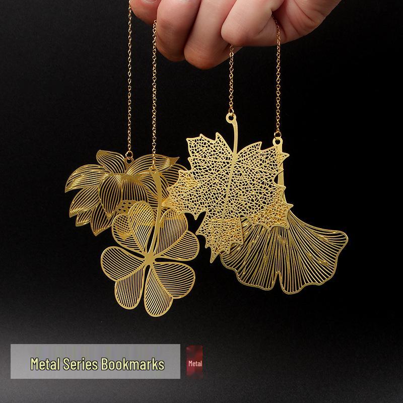 Handcrafted Metal Bookmark with Yellow Pendant – Creative and Personalized Student Gift