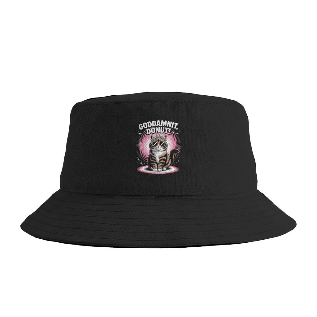 Goddammit Donut Funny Book Lover Bucket Hat  Outdoor Fisherman Caps Foldable Fishing Sun Hats For Men Women Casual Printed Cap