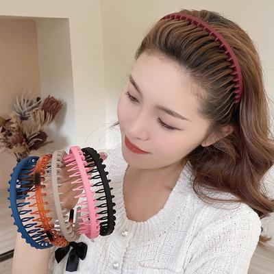 Kunststoff Haarband Wasserwelle Rutschfeste Lünette Damen Mädchen Stirnband Sport Haarreif Band Ornamente Haarschmuck Schleife Kopfschmuck