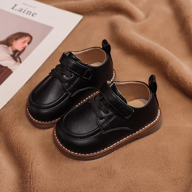 

Baby Shoes Soft Sole Leather Antislip Durable For Toddler Crawling And Walking 16 чорний