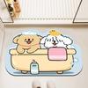 Line Puppy Diatom Mud Floor Mat Bathroom Water Absorption Quick-drying Foot Mat Bathroom Dirt-resistant and Easy To Handle Anti-slip Floor Mat