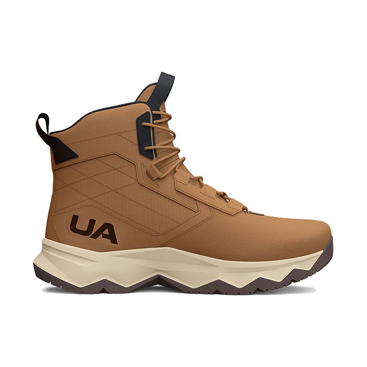 Under Armour Botas Táticas Masculinas Stellar G2 de 6 Polegadas 'Utility Light Brown Summit White' 3025578-200