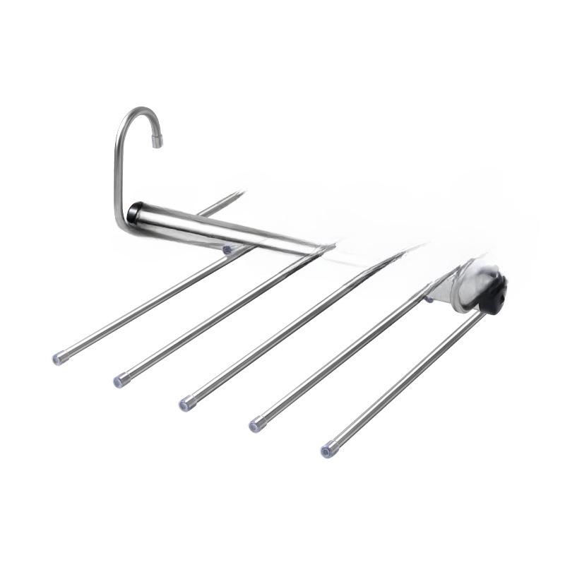 Telescopic Foldable Multi-Layer Trouser Rack Hanger – Magic Wardrobe Storage Clip