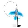 Funny Cat Feather Stick Interactive Handheld Cat Feather Wand with Suction Cup for CatsBlue Flying Fish