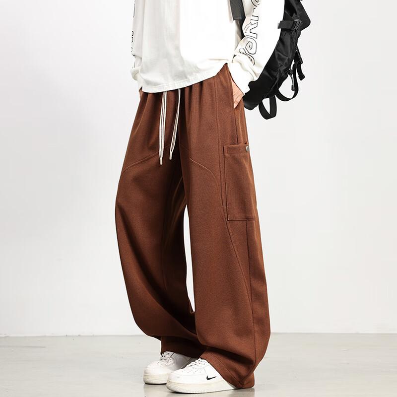 Men's Plus Size American Workwear Loose Fit Straight Leg Pants