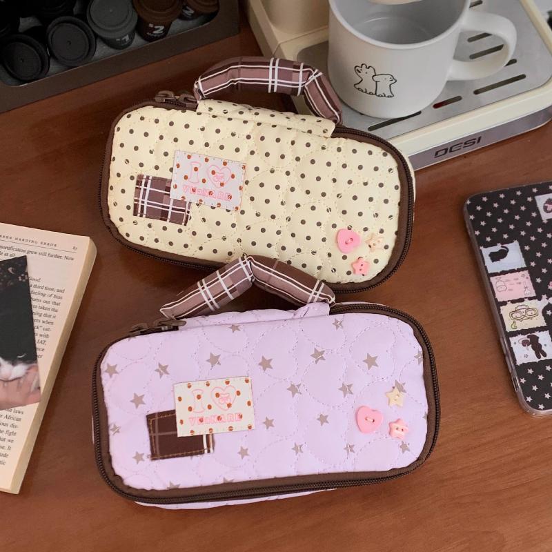 Süße japanische Stifte-Tasche Ins Mode Große Kapazität Kosmetiktasche Für Schulmädchen Kawaii Ästhetischer Schreibwaren-Organizer