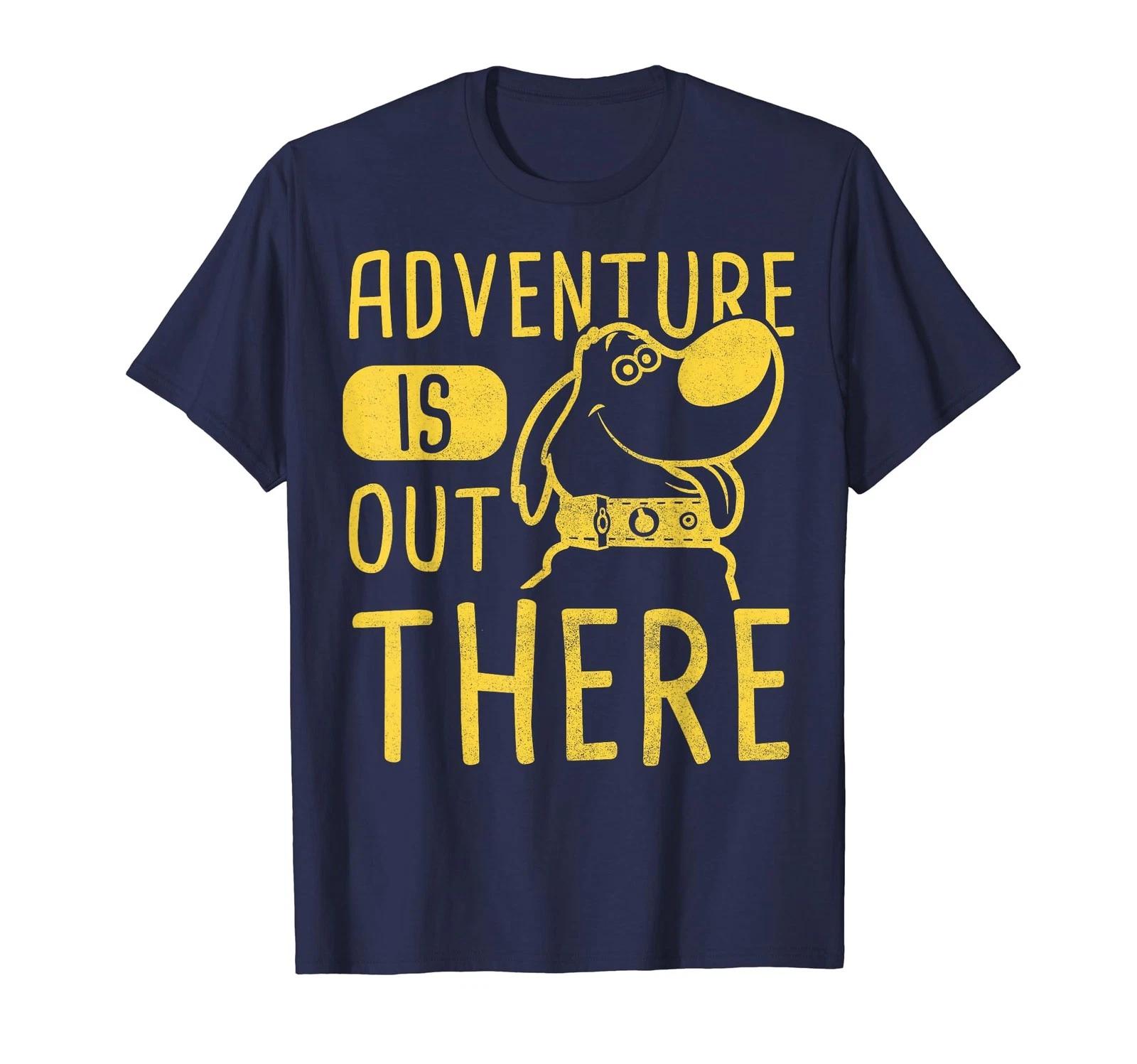 Disney Pixar Up Doug Adventure Is Out There Yellow Line Art T-Shirt_ L