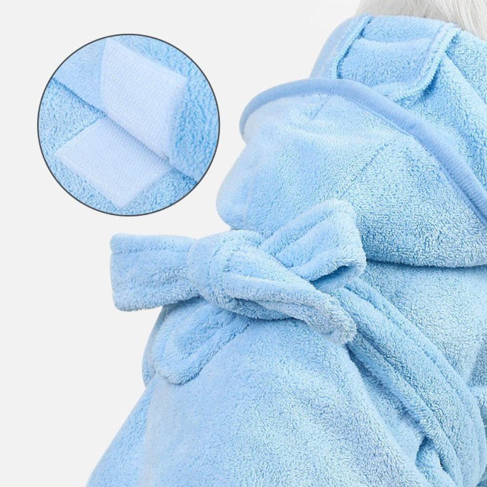 Quick Drying Dog Bath Robe Thickened Hooded Bath Towel Dog Clothes Cloak Pet Bathrobes  Pet Bathing