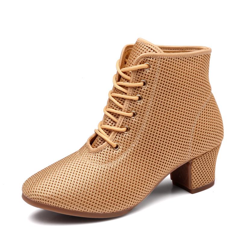 Shufl Unisex Latin Ballroom Dance Shoes Women Tango Jazz Salsa Dancing High Heels Training Shoe Girls Modern Social Dance Sneakers Boots Cm