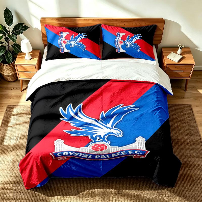 Crystal Palace Football Club (1) 3pc set suitable for master bedrooms soft and comfortable an ideal gift for family and friends Includes one duvet cov