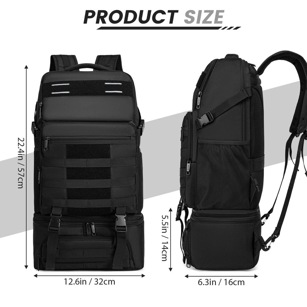 Portable Thermal Lunch Bag Removable Backpack High-Capacity Cooler Insulated Picnic Bag Fits 15.6 Laptop Outdoor Travel Backpack