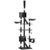 Floor-to-Ceiling Cat Tree for Indoor Cats, 240-260cm Adjustable Cat Tree - Dark Grey