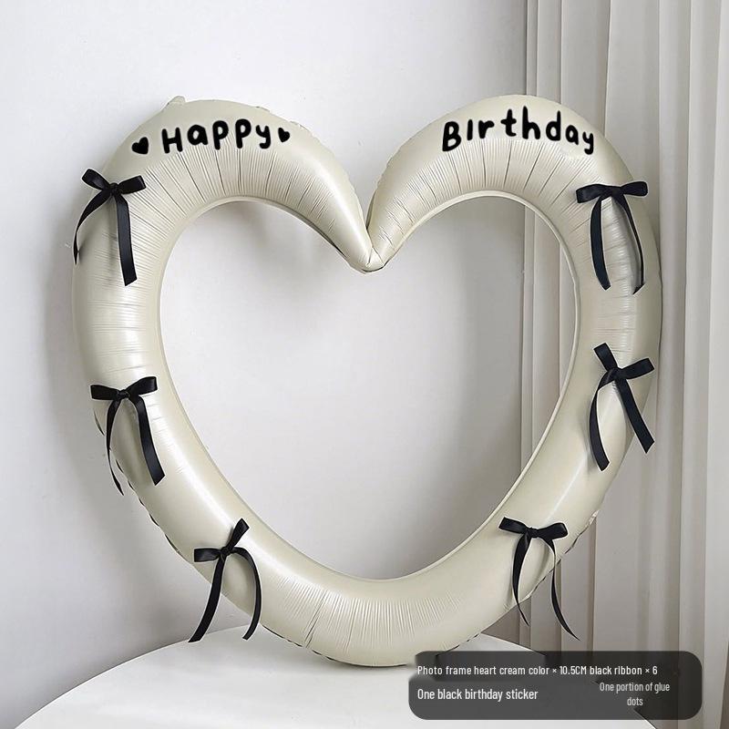 Big Heart Balloon Photo Frame for Kids' Party & Valentine's Day Decorations