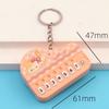 Mini Size Musical Instrument Toy Portable Piano Key Chain Electronic Keyboard Keychain  Children
