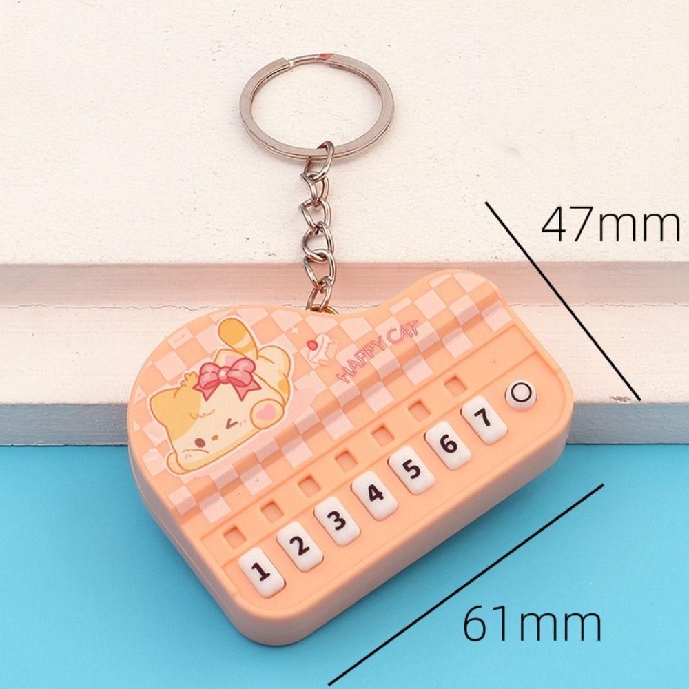 Mini Size Musical Instrument Toy Portable Piano Key Chain Electronic Keyboard Keychain  Children