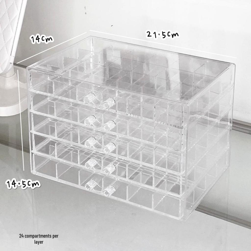 Transparent Multi-Layer Jewelry Box with Large Capacity for Earrings, Rings, and Ear Studs - Desktop Storage Solution