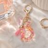 Heart Keyring Keychain Pendant Epoxy Resin Pink 10.7 Cm/4.21 In 1 Pc
