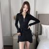 Dress temperament, waist design feeling, belly covering and thin dress, slim fit and meat covering, chic and sexy POLO hip skirt