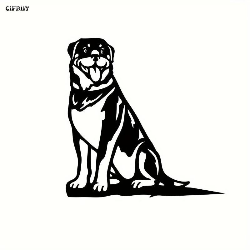 Metal Rottweiler Silhouette Garden Home Decor Gift