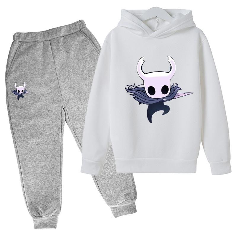 Gorąca gra Hollow Knight bluzy dla dzieci dziecięce Modne Nowe Popularne Osobowość Bluza z kapturem Anime Bluzy Harajuku zestawy bluz z kapturem dla chłopców