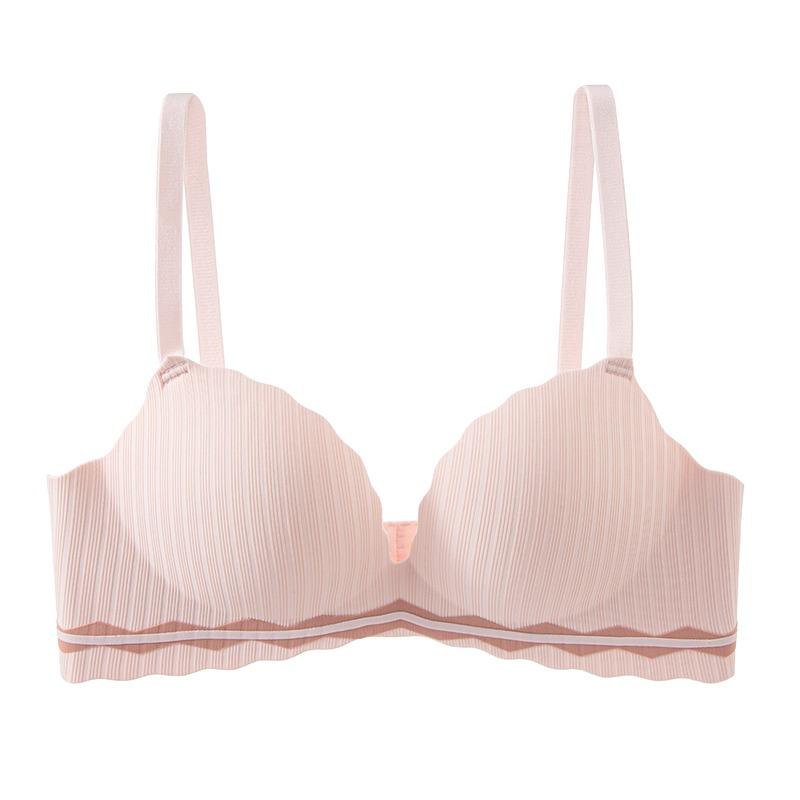 Seamless Push-up and Anti-sagging Small Chest Push-up Underwear Without Steel Ring Simple and Breathable Girls Bra