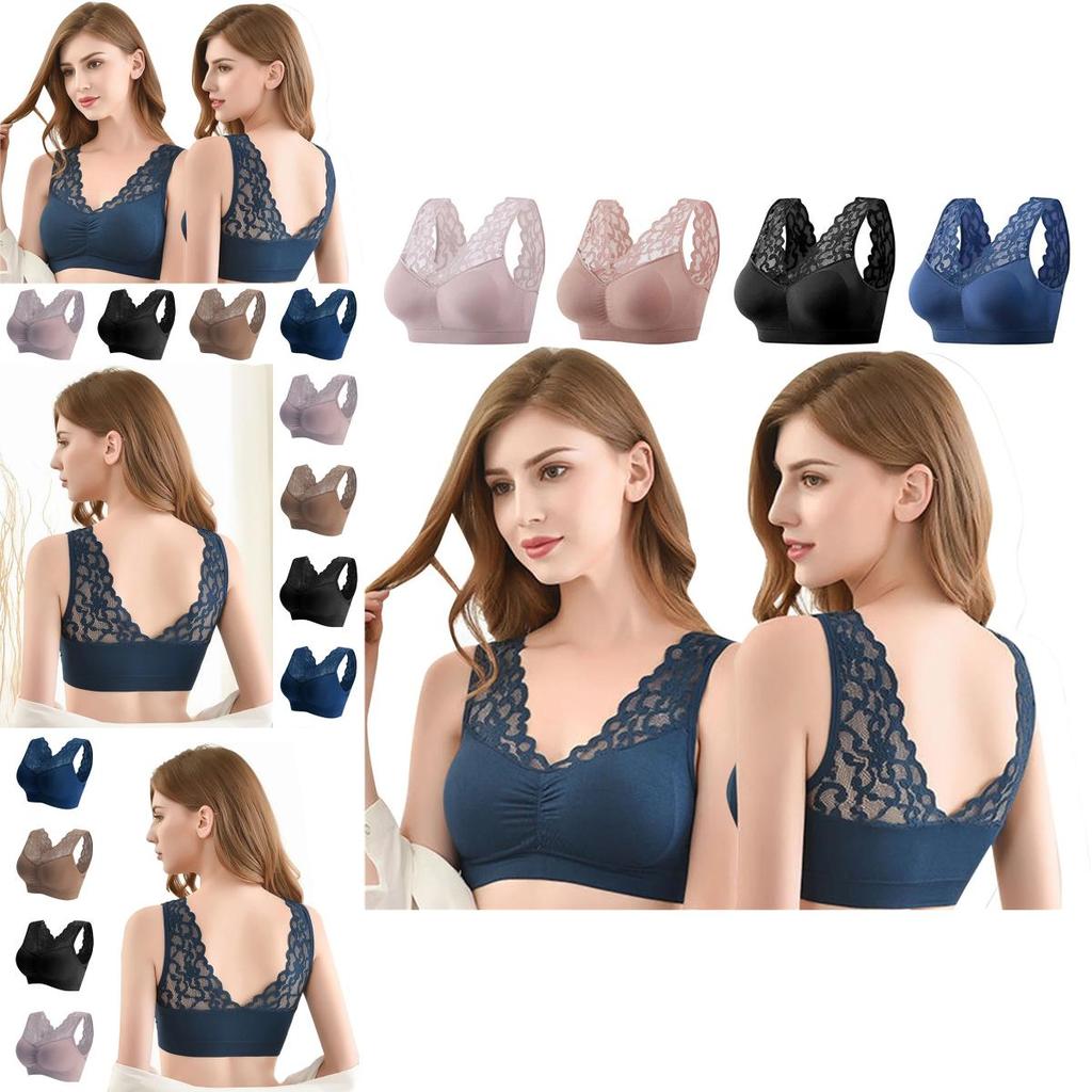Damen Spitzen Sexy Sport-BH Atmungsaktiv Elastisch Push-Up Yoga Fitness Top Für Ultimativem Komfort