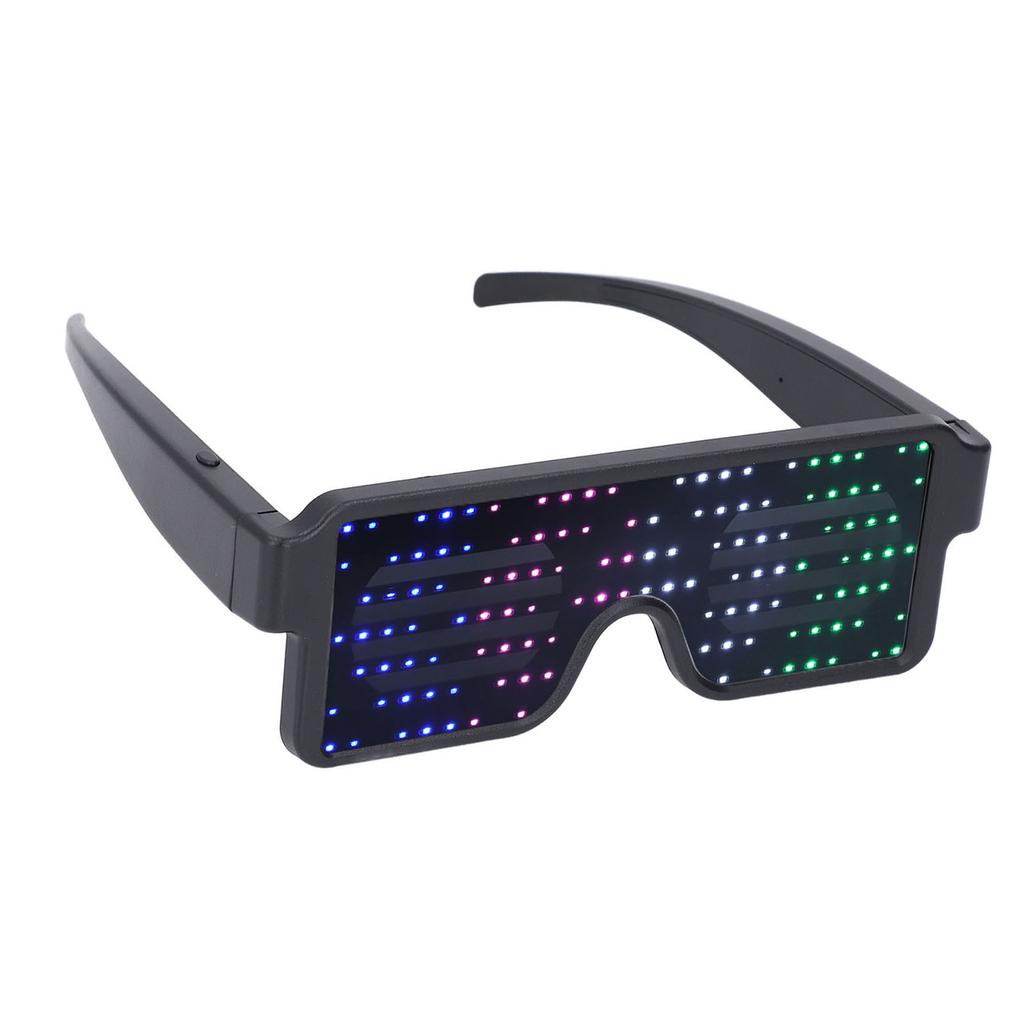 LED Glowing Glasses Dynamic 4 Colorful Light Up USB Rechargeable Luminous Decor for Bar Bundy All Ha