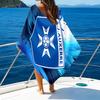 Auxerre Crest Design Beach Towel - Soft, Absorbent Microfiber, Lightweight, Ideal for The Beach, Parties, Travel, Camping Fan Gifts