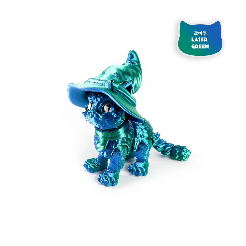3D Printed Magic Cat Animals Toys Realistic Hairless Figurine Articulated Cat Fidget Toy for Cat Lover Collector Home Decoration