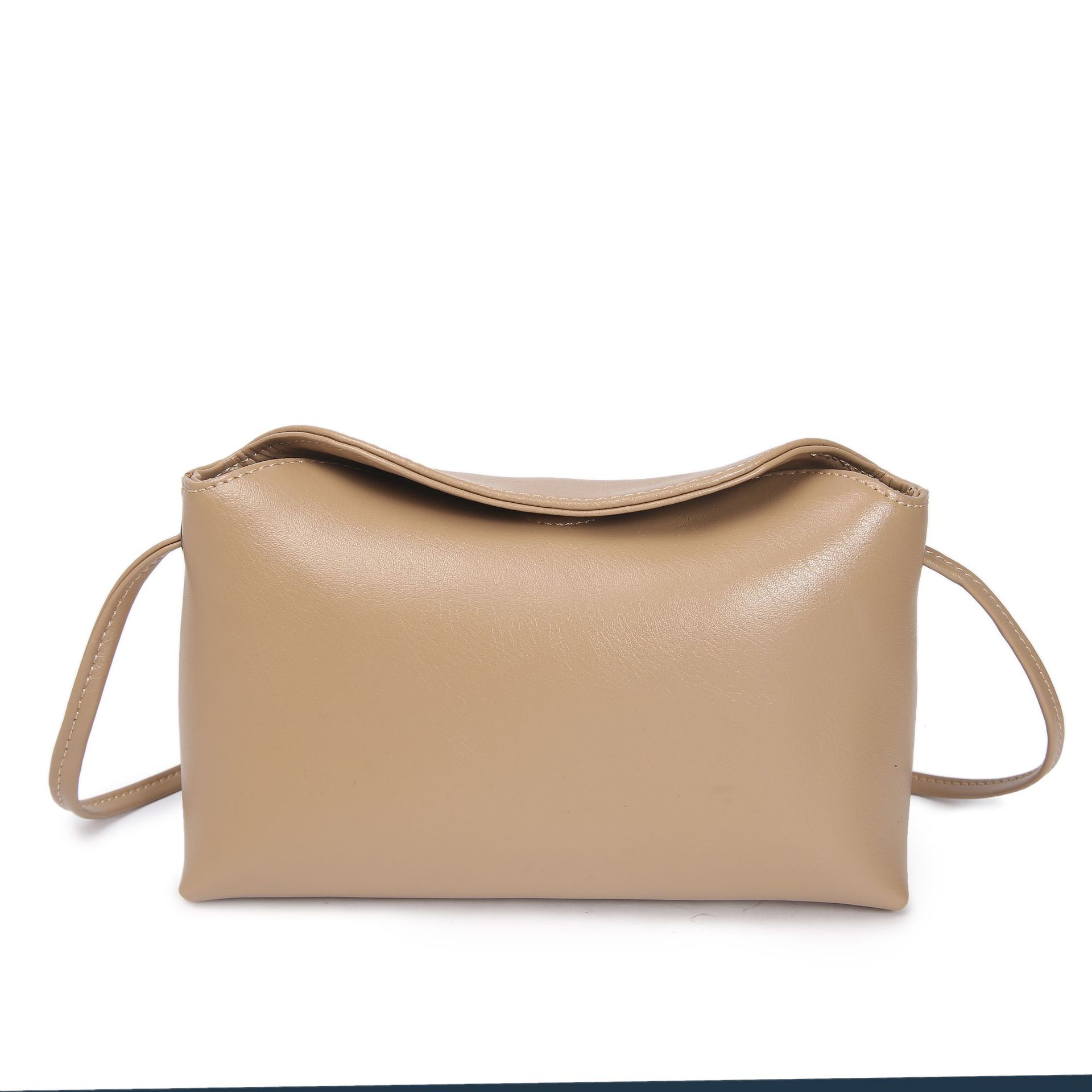 

Leather shoulder bag women s bag simple new niche design messenger bag light luxury fashion versatile mobile phone bag messenger bag 21*6.5*13 хаки
