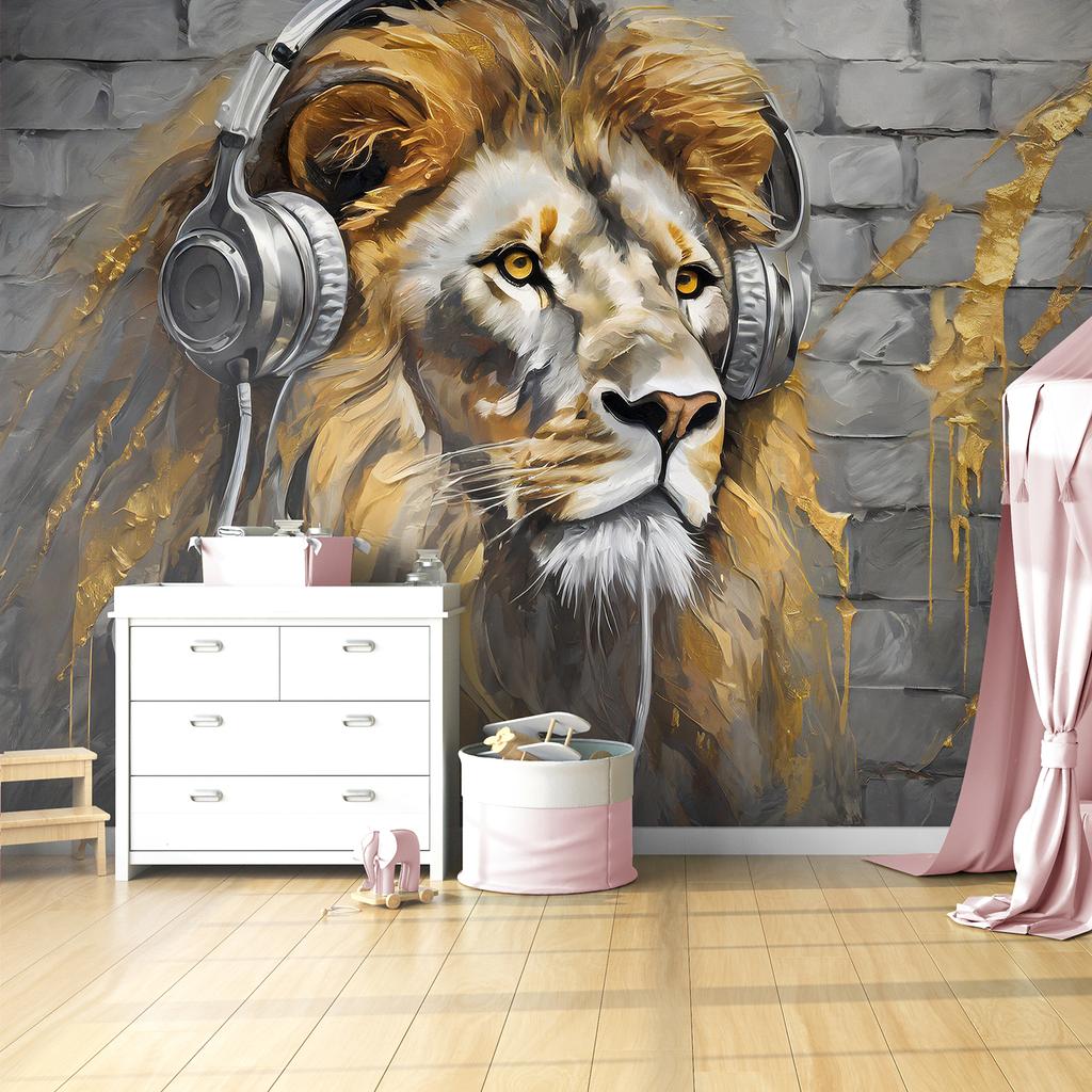 Wallpaper Lion Music Animals