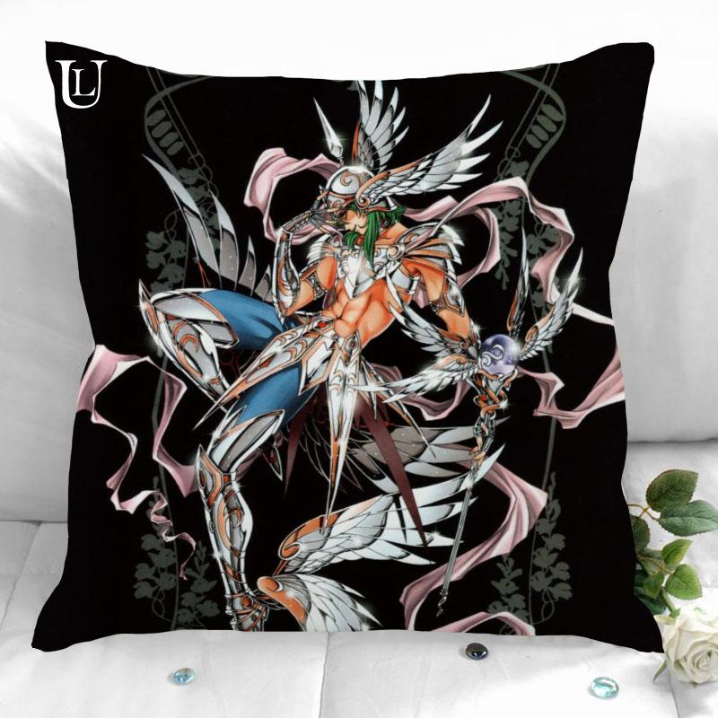 New Custom Saint Seiya Pillowcases Printed Square Pillowcase Home Decorative Zipper Pillow Cover 35X35Cm40X40Cm(One Side)